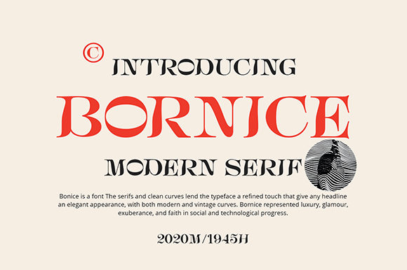 Bornice: A Modern Display Font for Editorial Personality