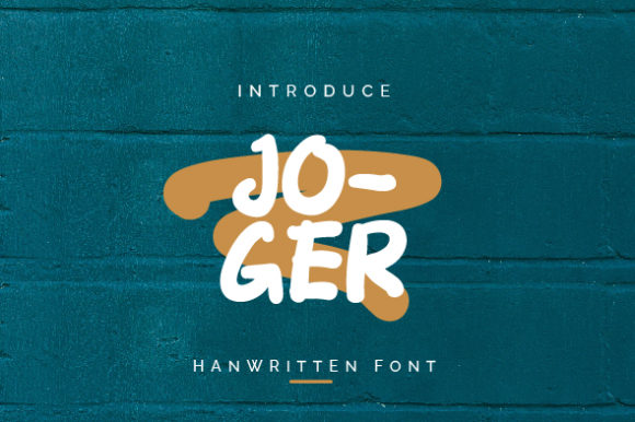 Joger: A Thick, Friendly Display Font for Crafters